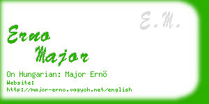 erno major business card